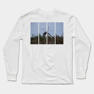 Wonderful landscapes in the Netherlands. Historic dutch windmills in Kinderdijk in a cloudy autumn day. Unesco site. Natural view from distance. Long Sleeve T-Shirt